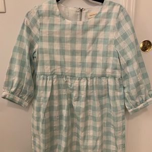 Vanilla Bay - Cotton Dress - S - Mint Green and White Plaid